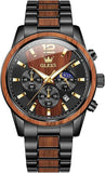 OLEVS Men Analog Quartz Waterproof Watches Multifunction Chronograph Diamond Moon Phase Luminous Silicone Band Wrist Watches