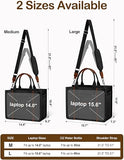 BESBESME Women’s Canvas Tote Bag with Zipper and Compartments