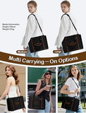 BESBESME Women’s Canvas Tote Bag with Zipper and Compartments