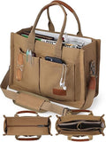 FIORETTO Canvas Tote Bag for Women with Zipper Closure
